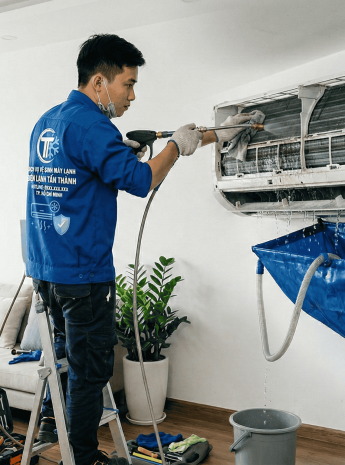 Vệ Sinh Máy Lạnh Giá Rẻ Bình Chánh | Điện Lạnh Tấn Thành